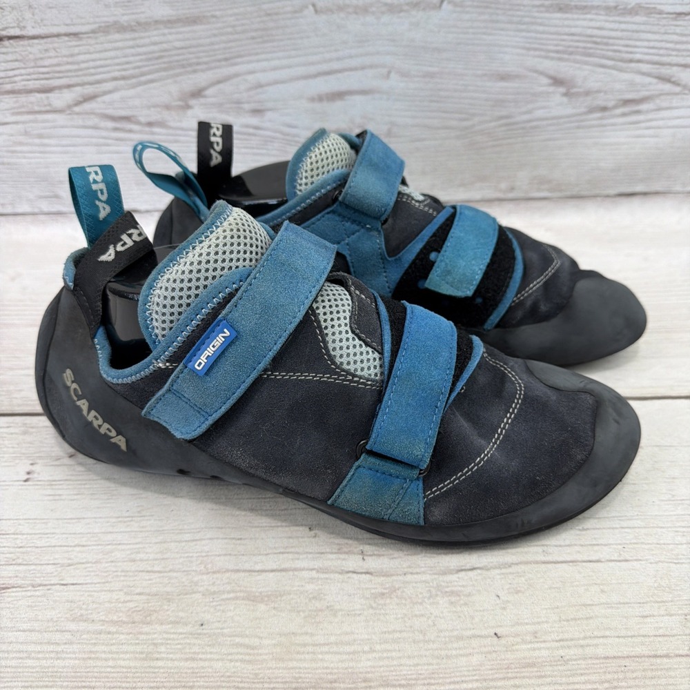 Scarpa Origin Men's Climbing Shoes Blue Size EU 46.5 US 12.5 GC Minimal Use